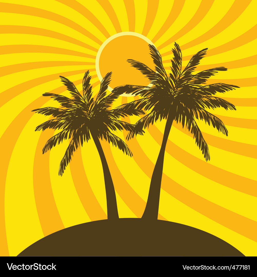 Palm trees Royalty Free Vector Image - VectorStock