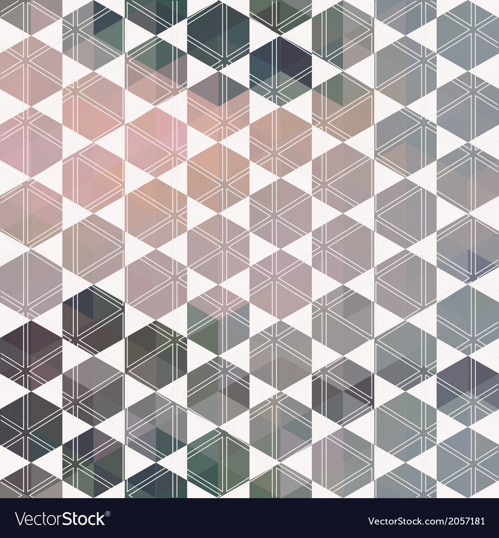 Pattern geometric hexagon with triangles