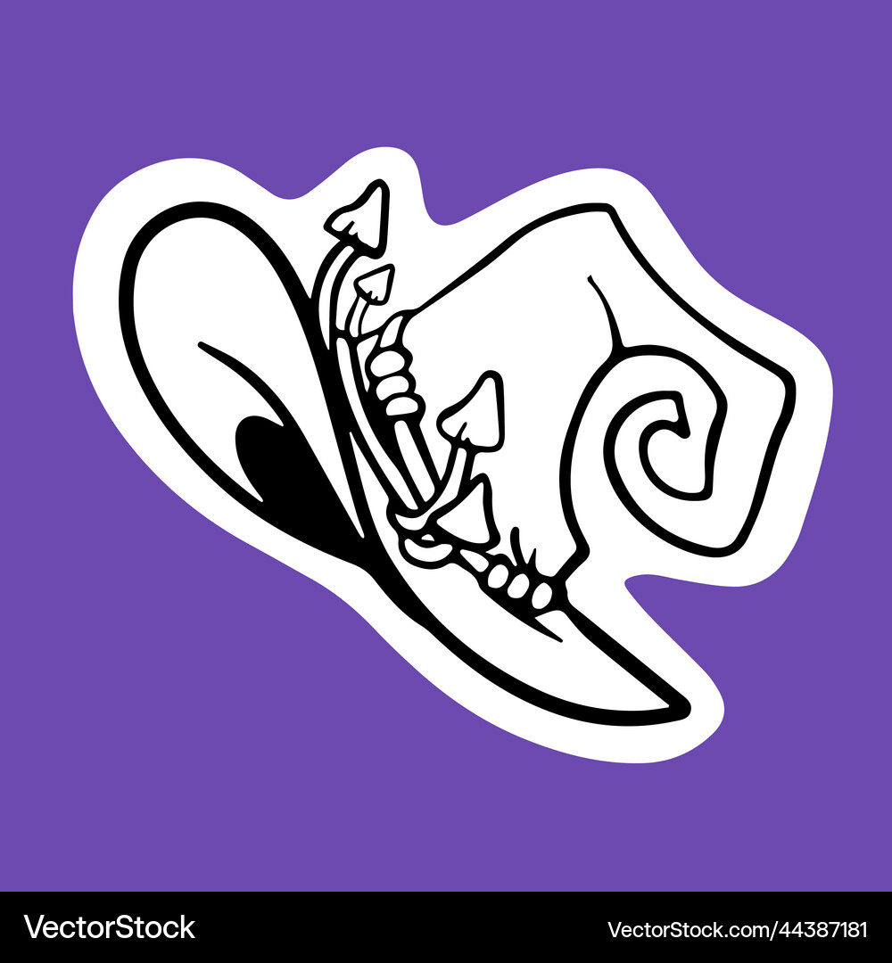 Pointed witch hat for halloween holiday pointy Vector Image