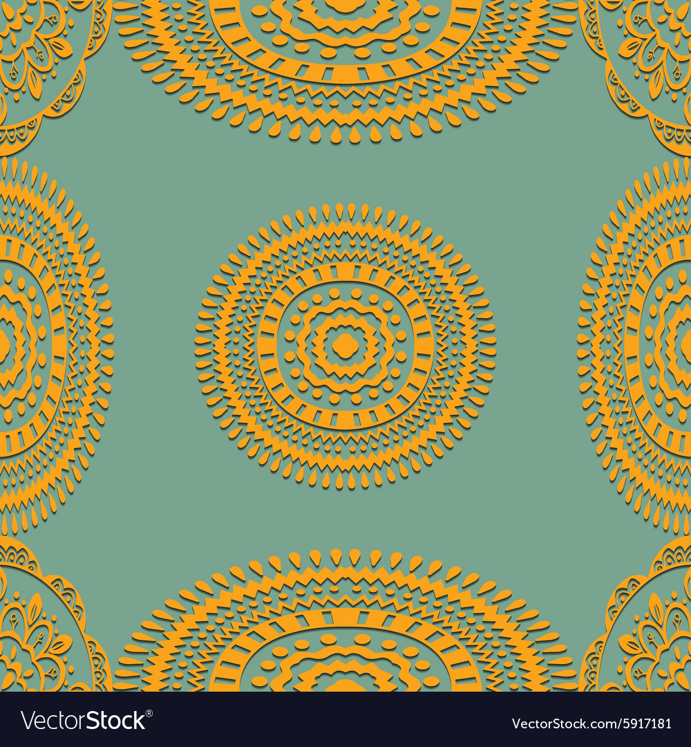 Seamless pattern on green background