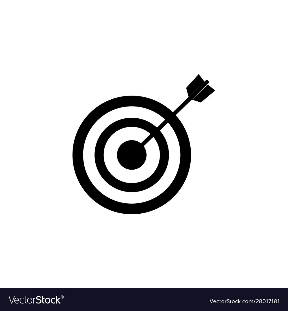 Target with arrow isolated icon