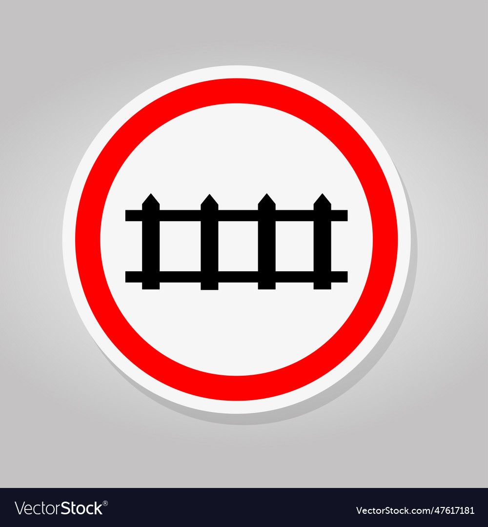 Train railroad traffic road sign isolate on white