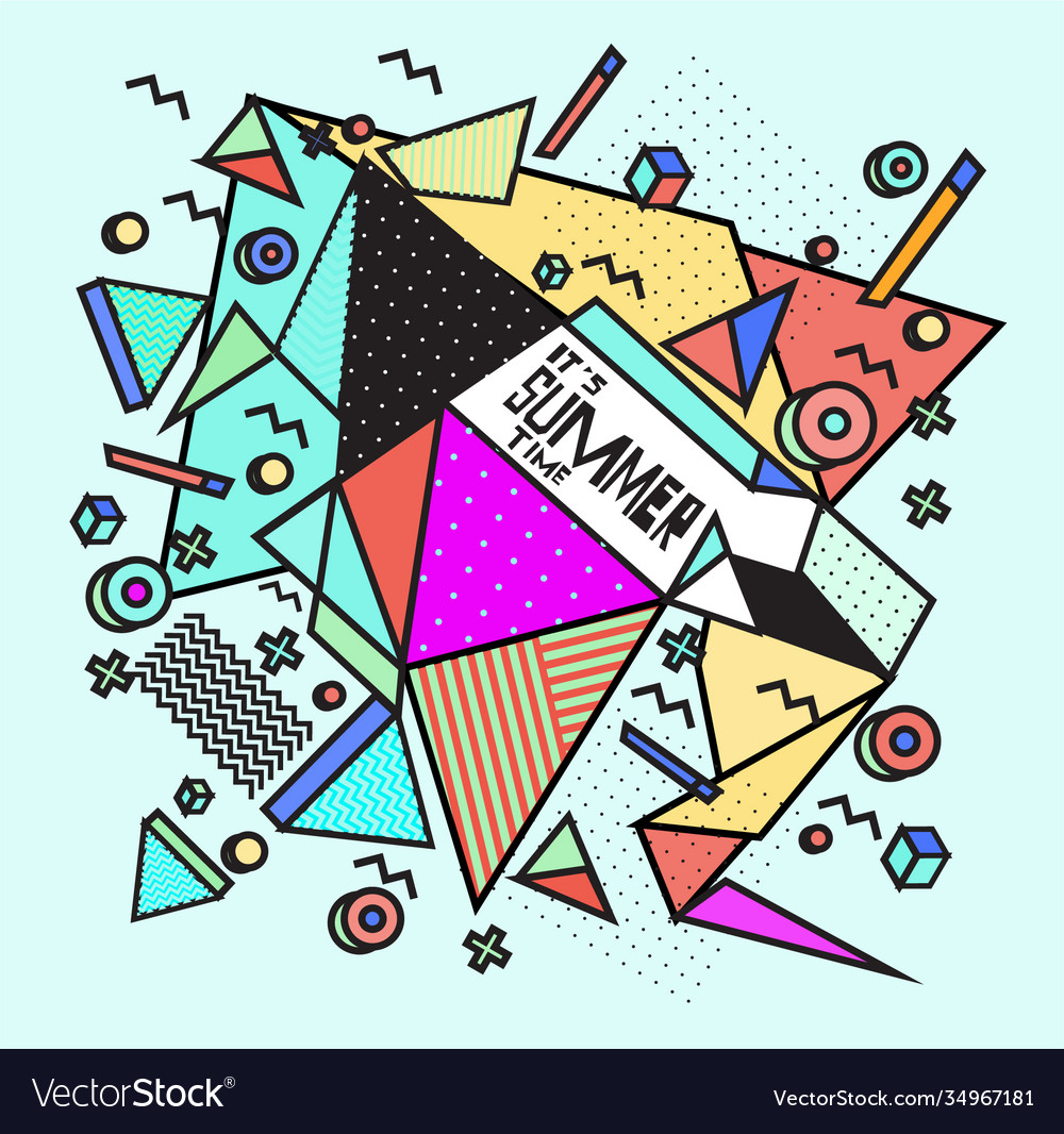 Triangle geometric forms for summer design event