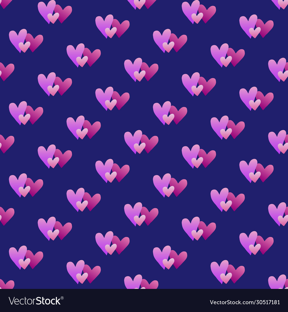 Valentines hand drawn gradient pattern-02 vector image Valentines hand drawn gradient pattern-02