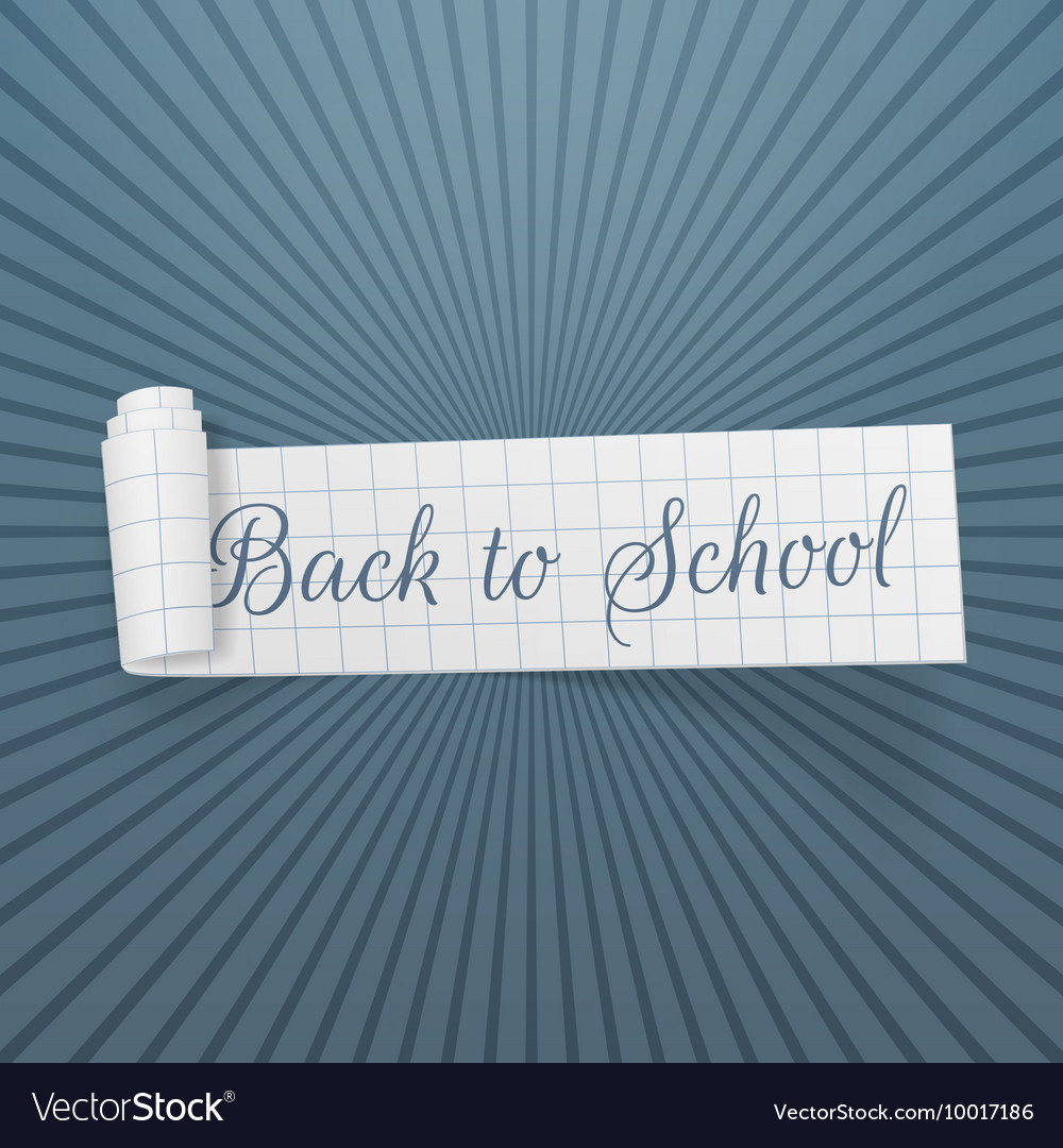 Back To School Curved Festive Banner Royalty Free Vector