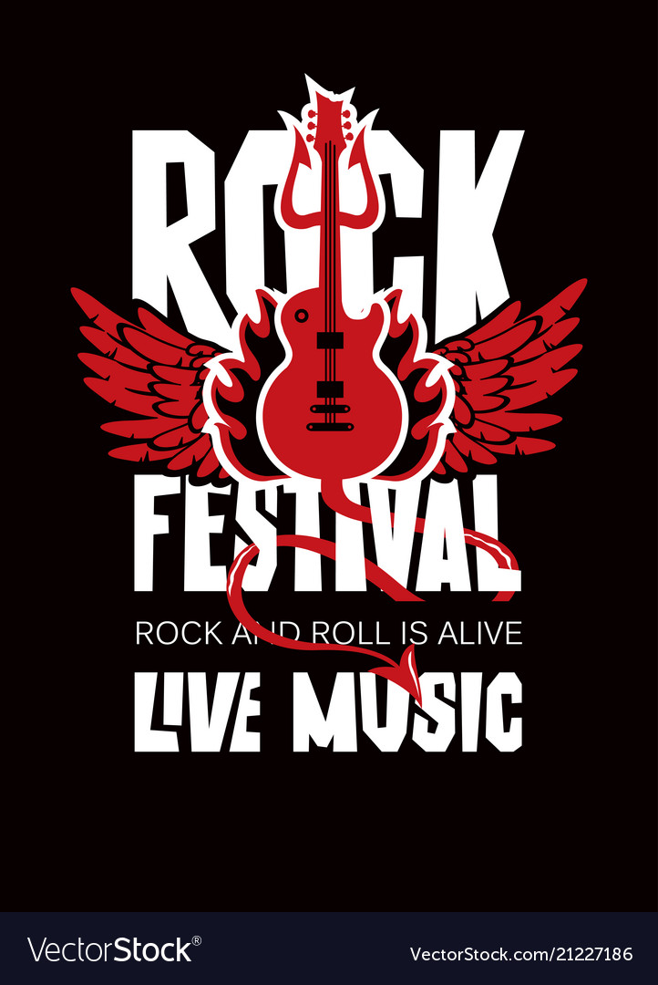 Banner for rock festival live music Royalty Free Vector