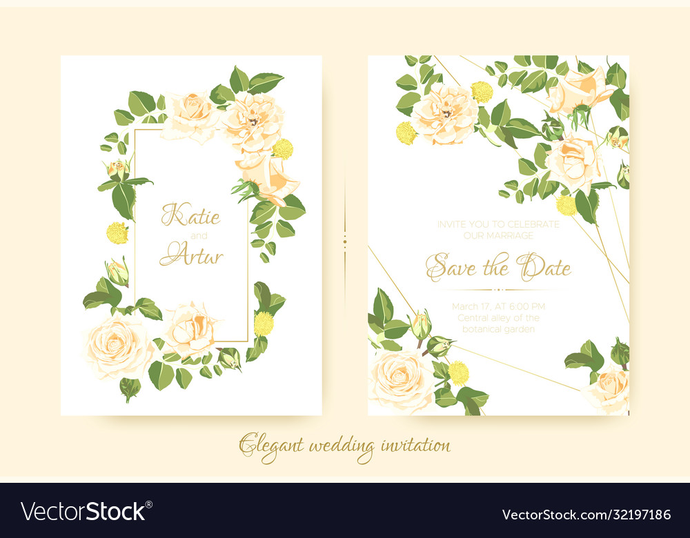 Elegante Vintage Hochzeitskarten mit Rosen