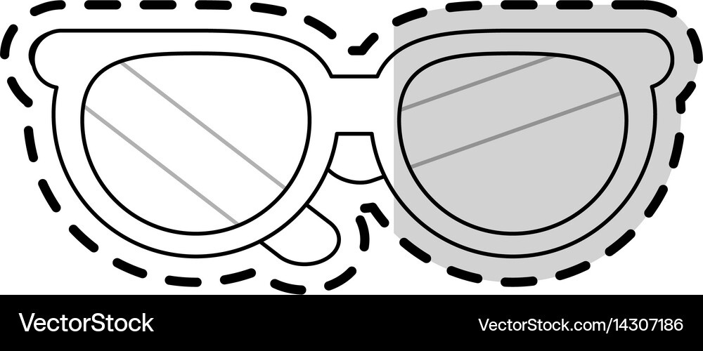 Glasses frame icon image Royalty Free Vector Image