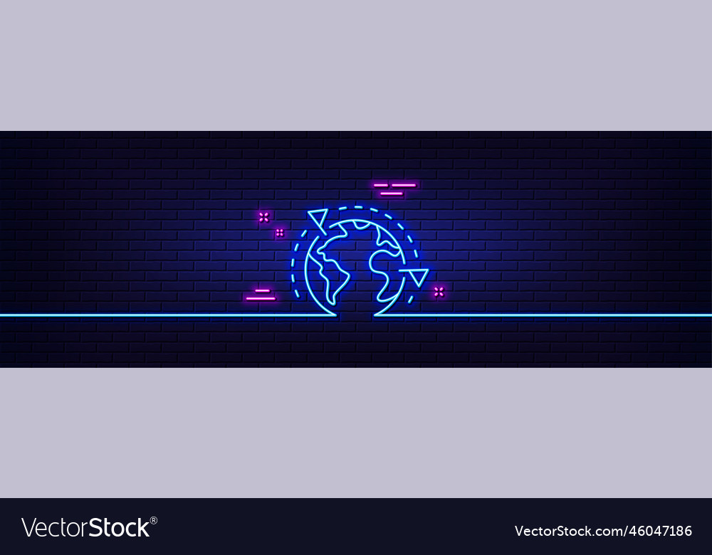 Global business with flags line icon vector image Global business with flags line icon
