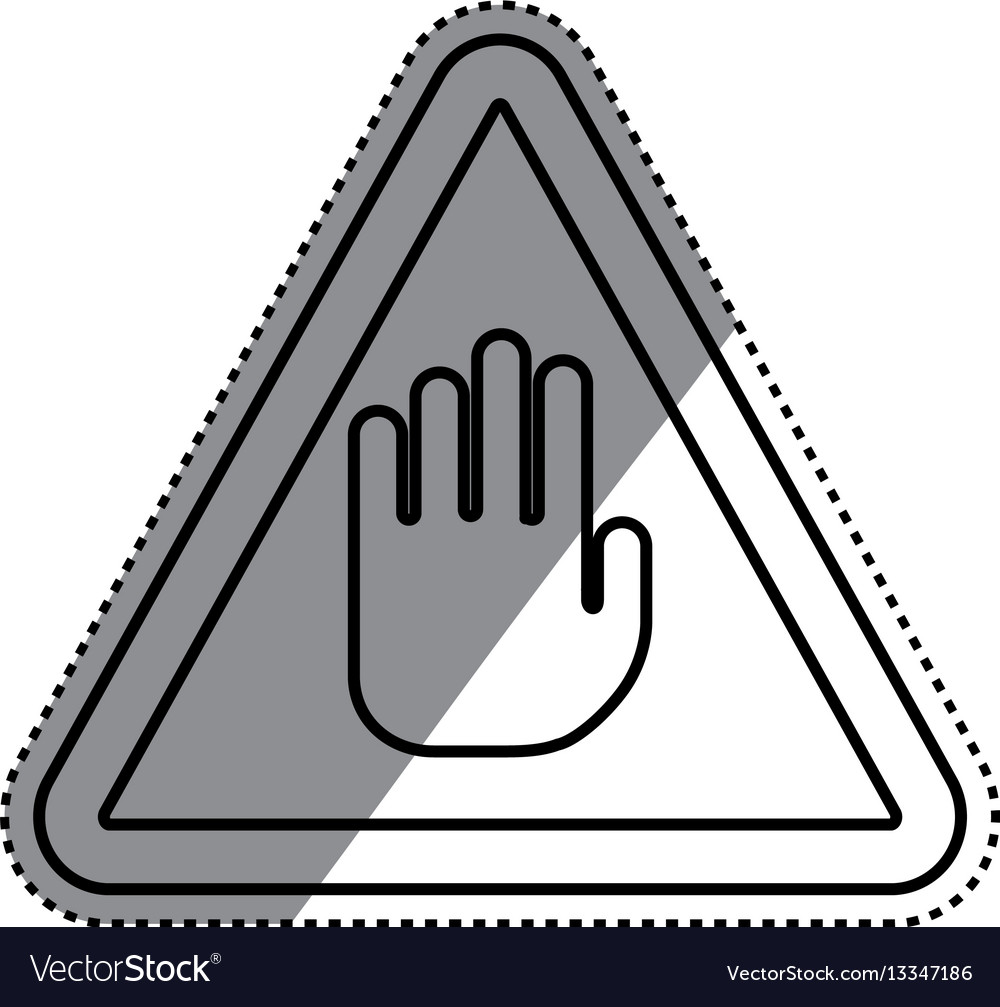 Hand stop sign