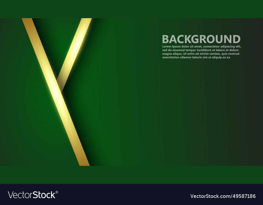 Layers overlap with glowing gold lines vector image Layers overlap with glowing gold lines