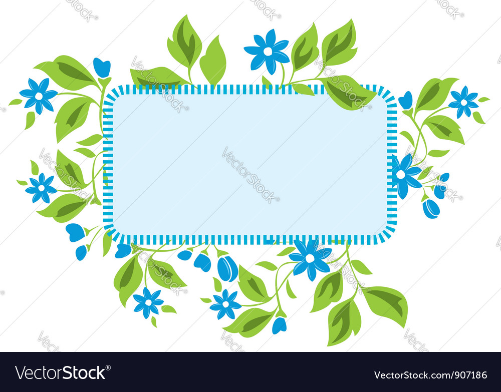 Light blue frame with flora