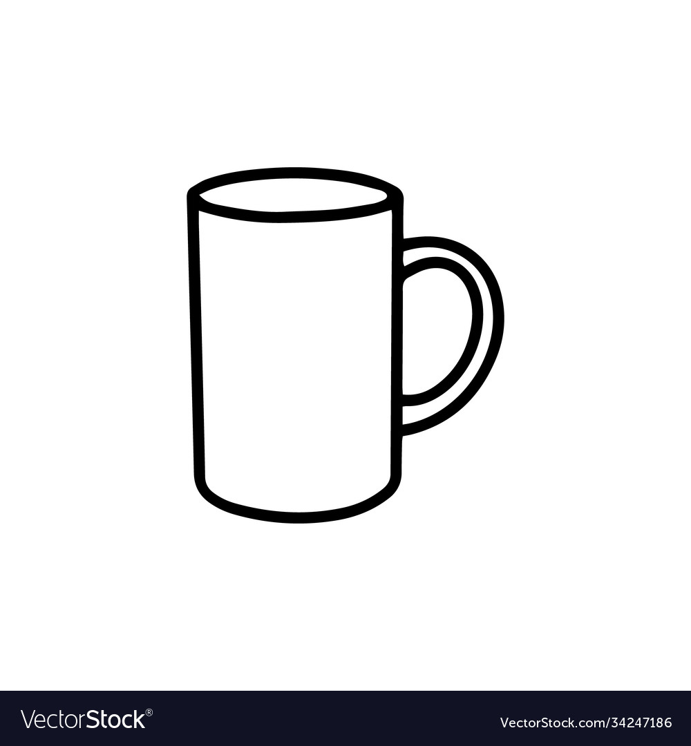 Mug isolated on a white background doodle Vector Image