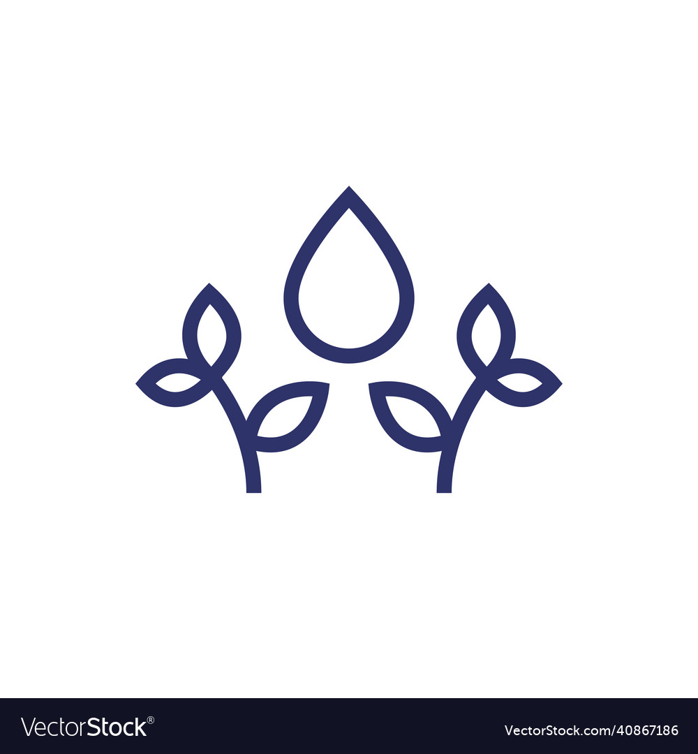 Natural oil line icon on white