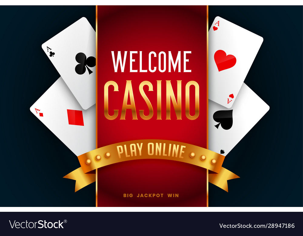 Online casino playing game welcome screen