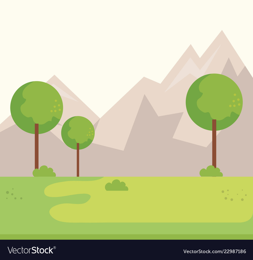 Park Landschaft Szene Ikone vector image Park Landschaft Szene Ikone