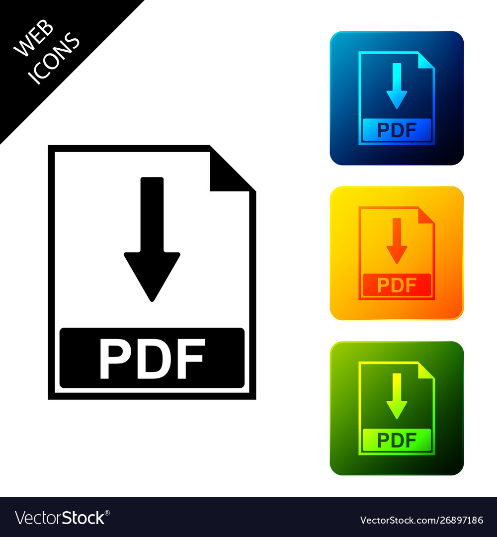 Pdf file document icon isolated on white vector image Pdf file document icon isolated on white