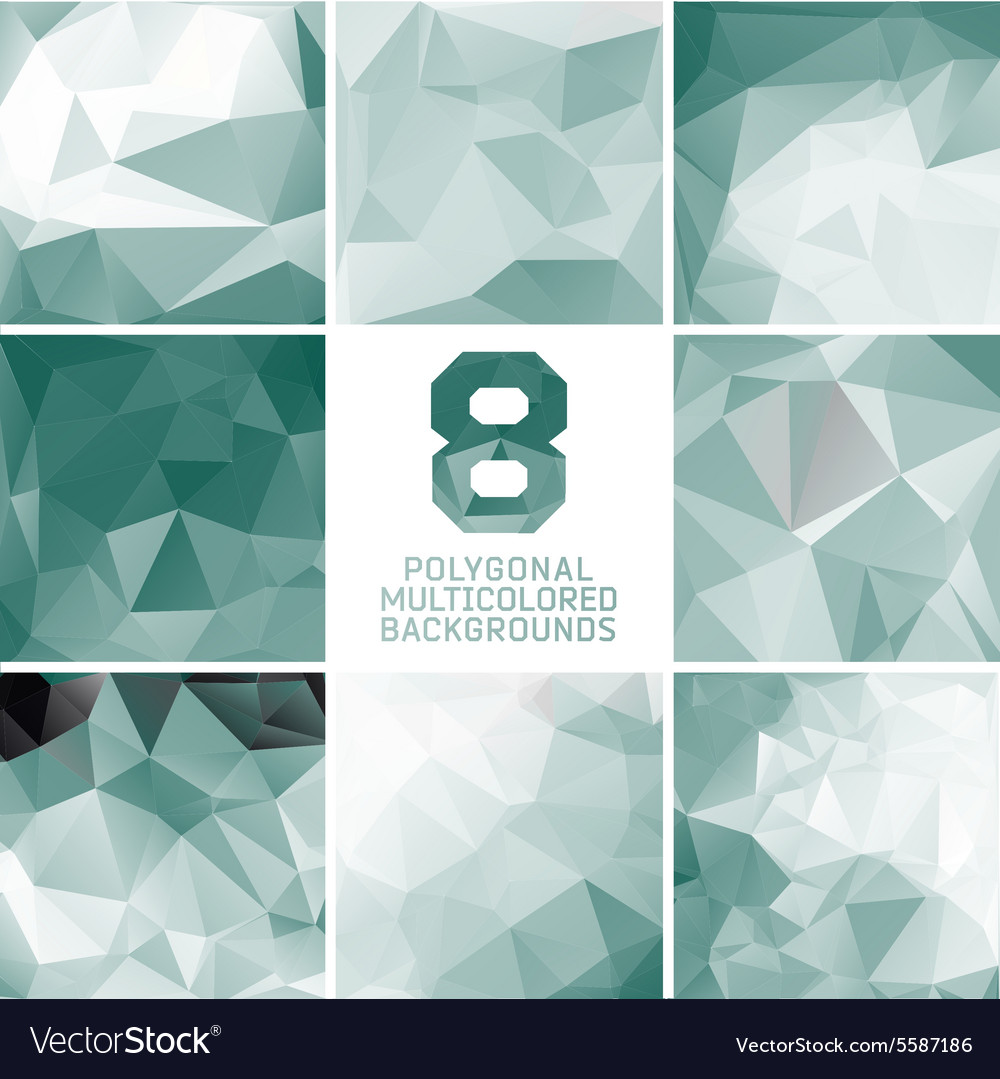 Set of abstract polygonal background
