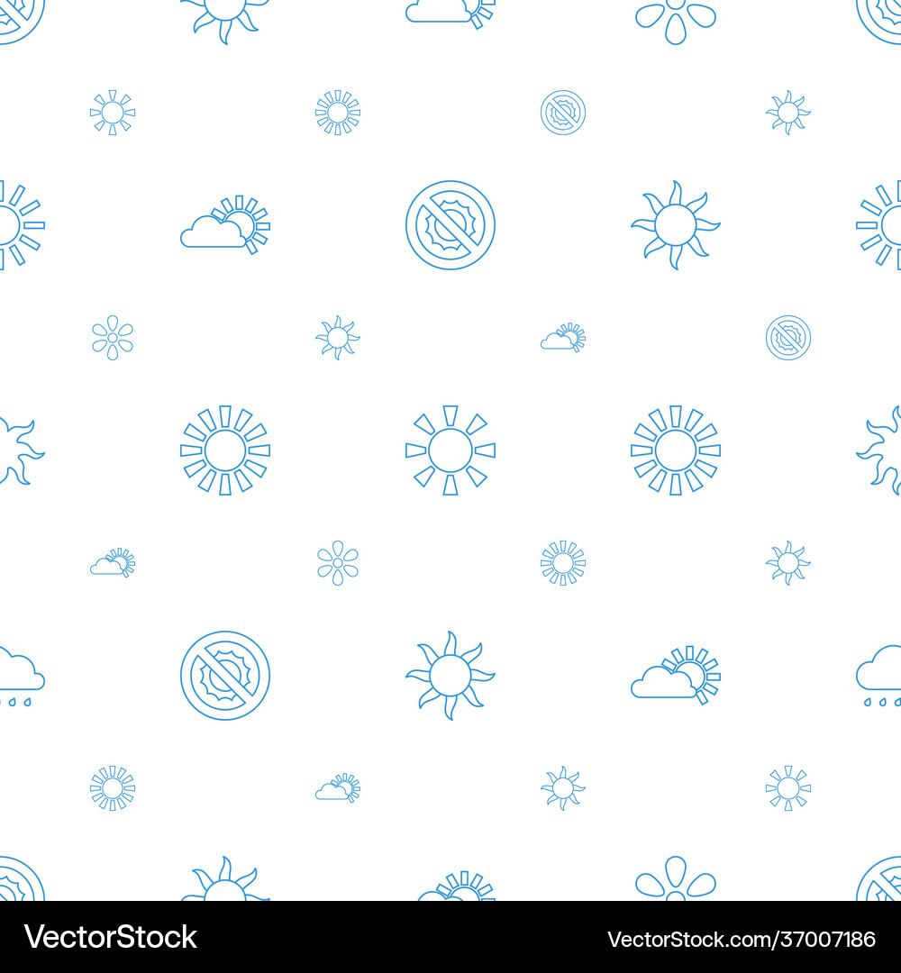 Sunlight icons pattern seamless white background Vector Image
