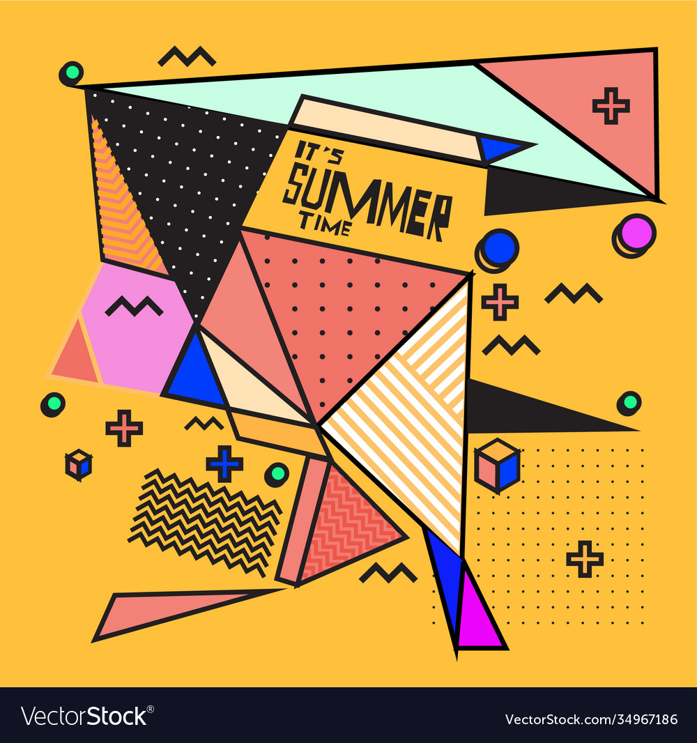 Triangle geometric forms for summer design event