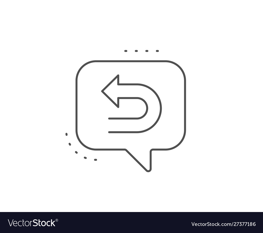 Undo arrow line icon left turn