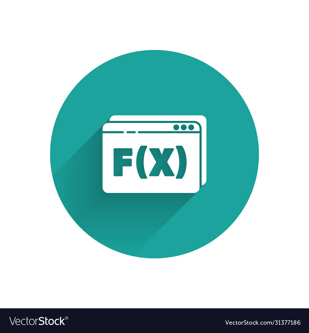 White function mathematical symbol icon isolated vector image White function mathematical symbol icon isolated