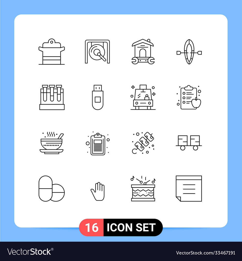 16 universal outlines set for web and mobile