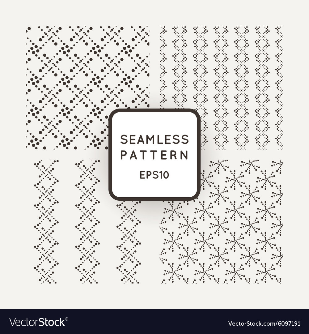 A set of four patterns in monochrome