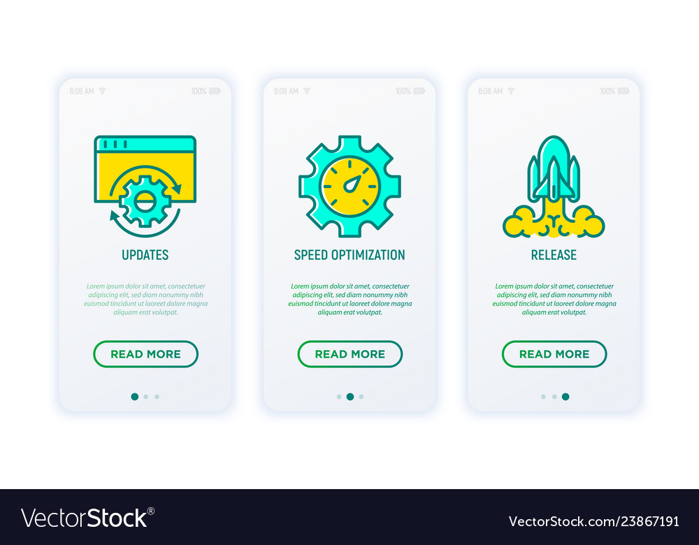 App development thin line icons