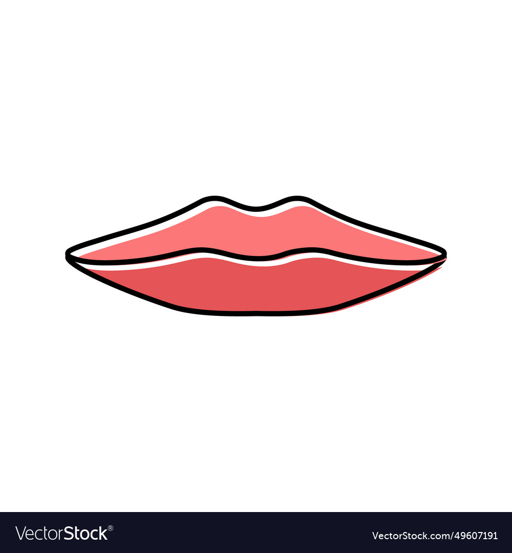 B m p letter mouth animate color icon Royalty Free Vector