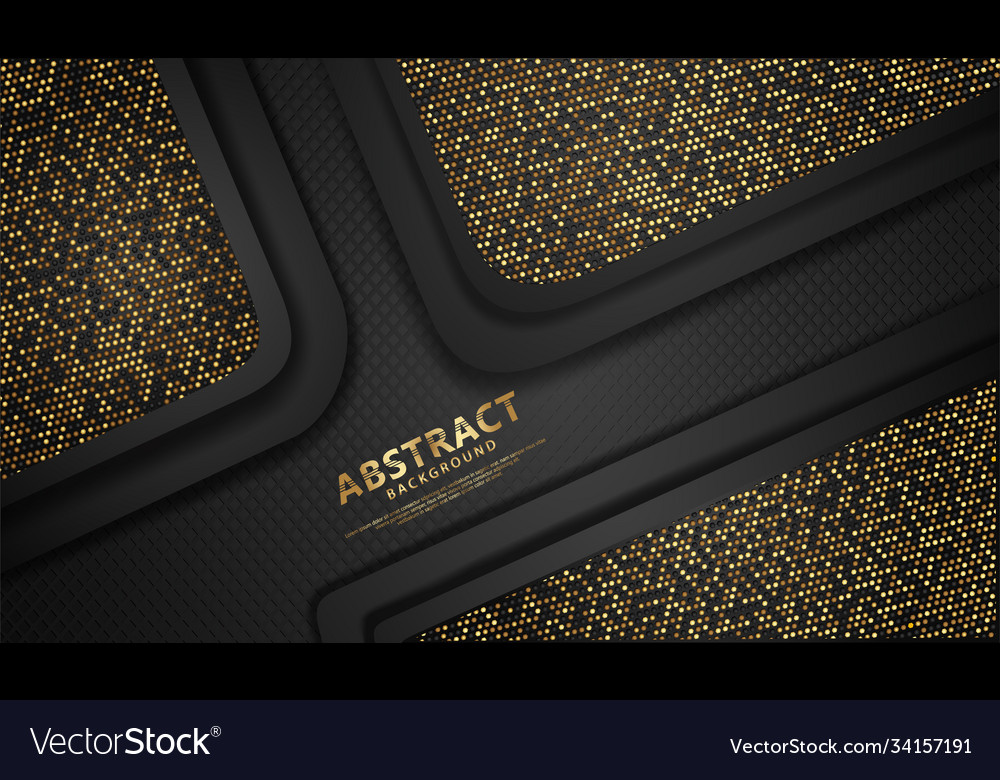 Background with glitters golden effect realistic vector image Background with glitters golden effect realistic