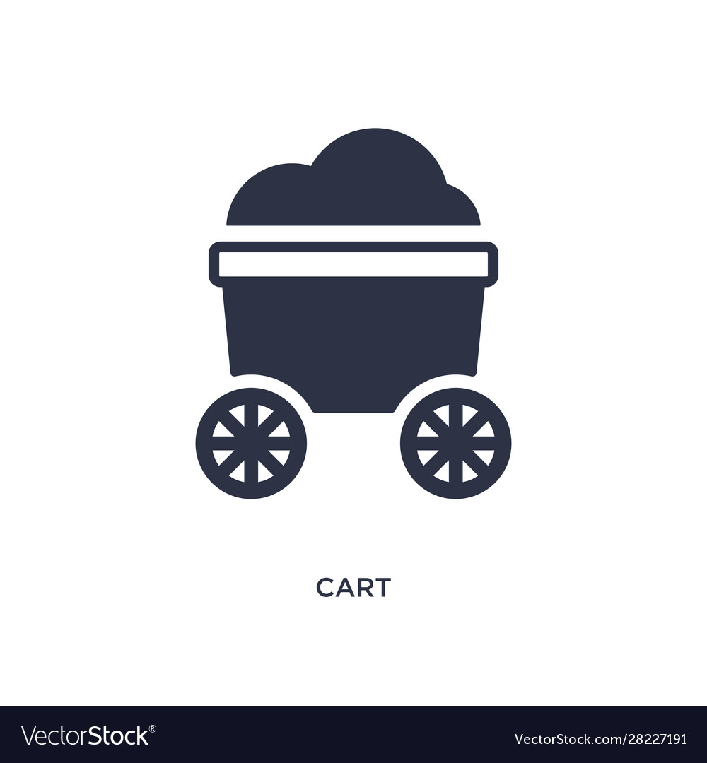 Cart icon on white background simple element from