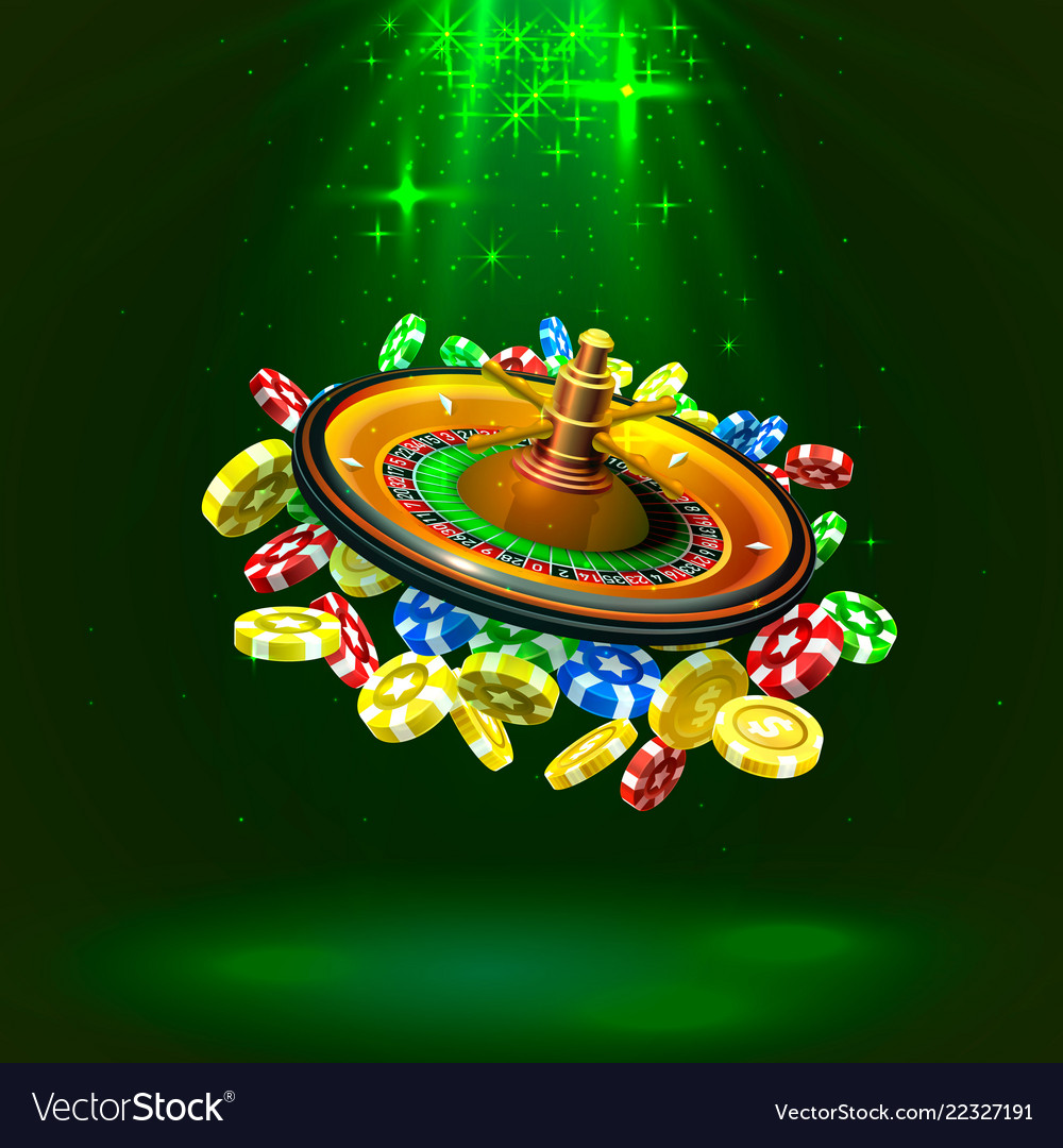 Casino roulette big win coins background