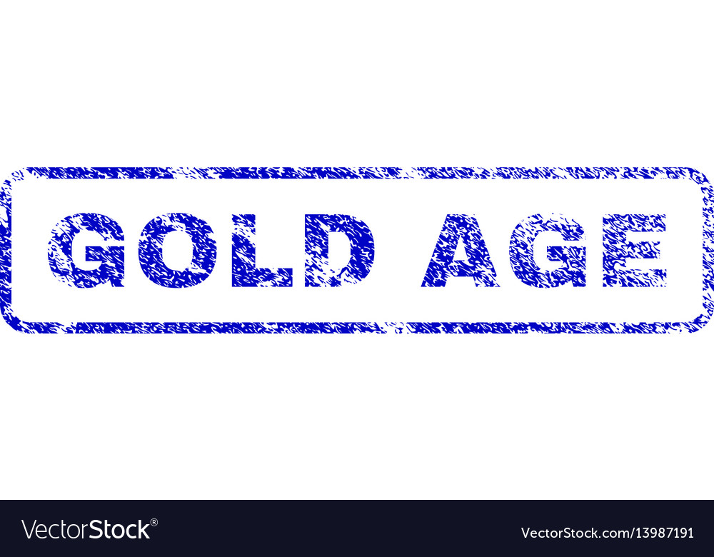 Gold age rubber stamp Royalty Free Vector Image