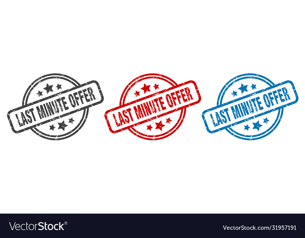 Last minute offer stamp round