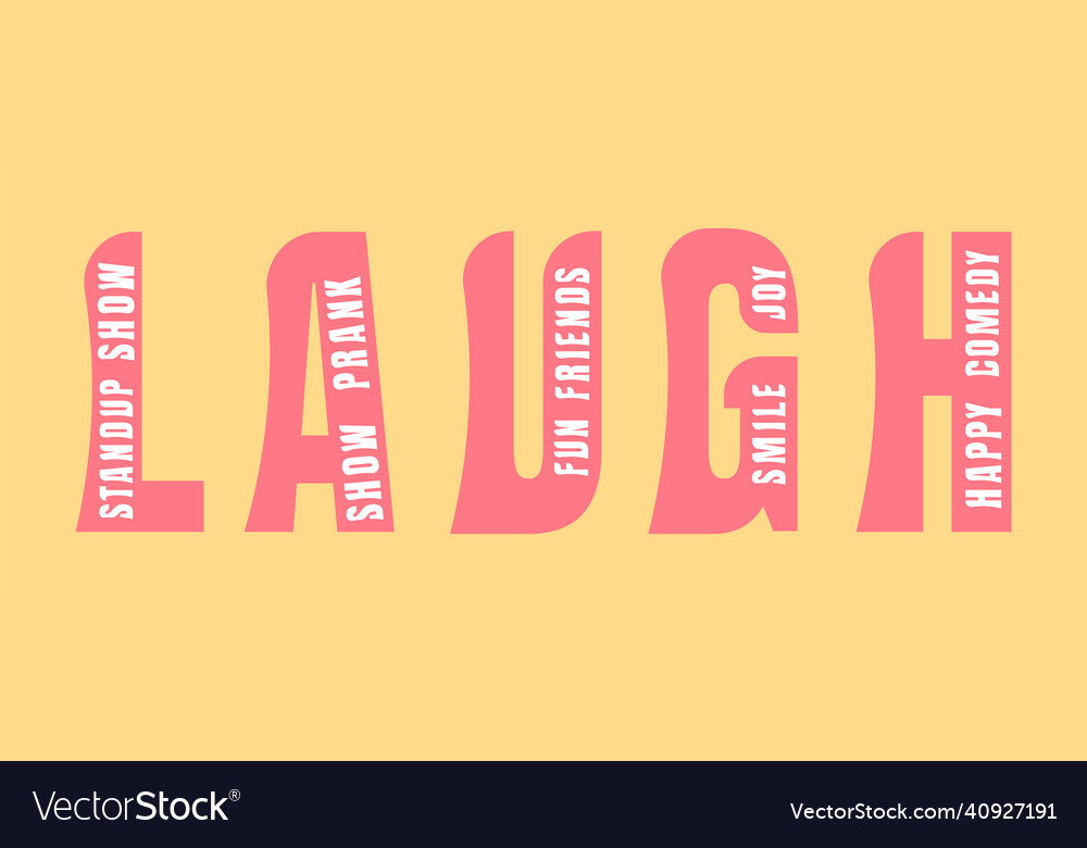 Laugh word collage