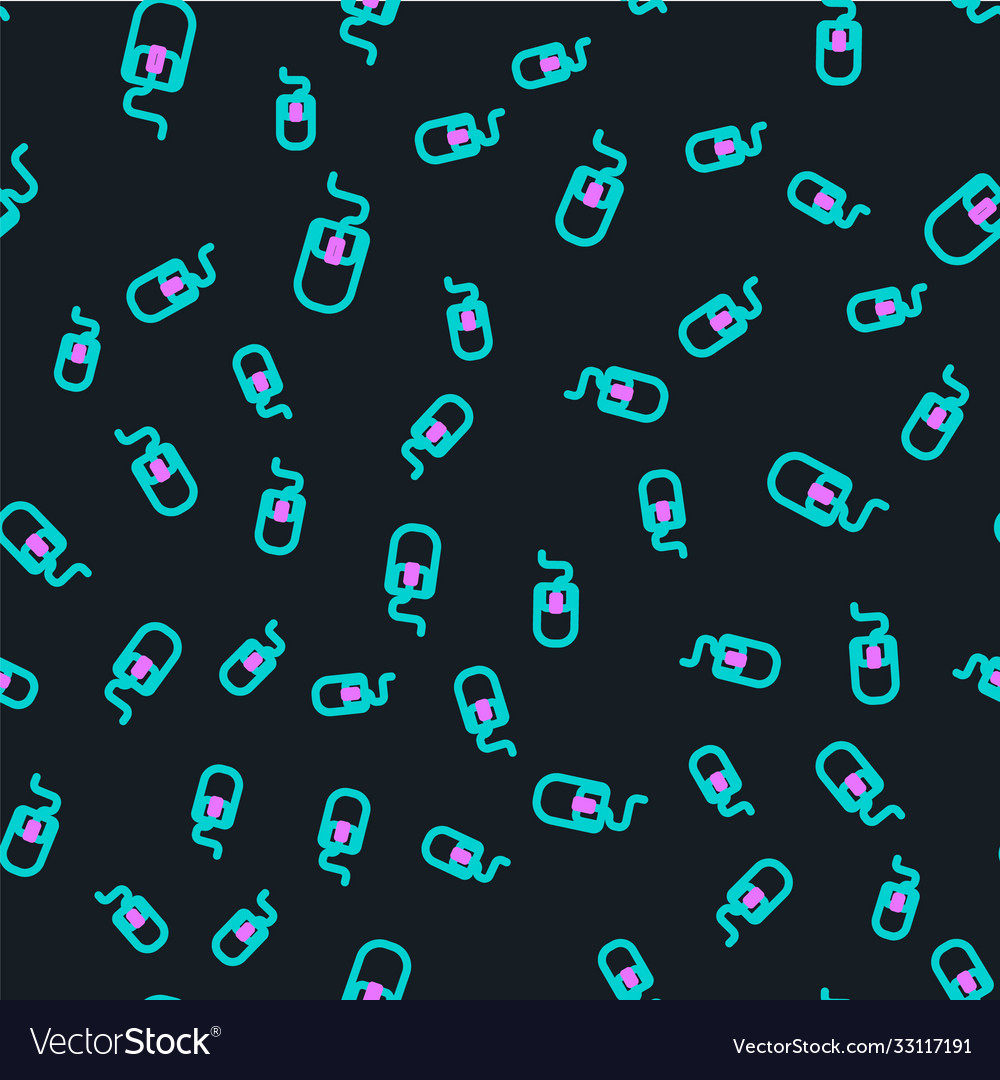 Line computer mouse icon isolated seamless pattern