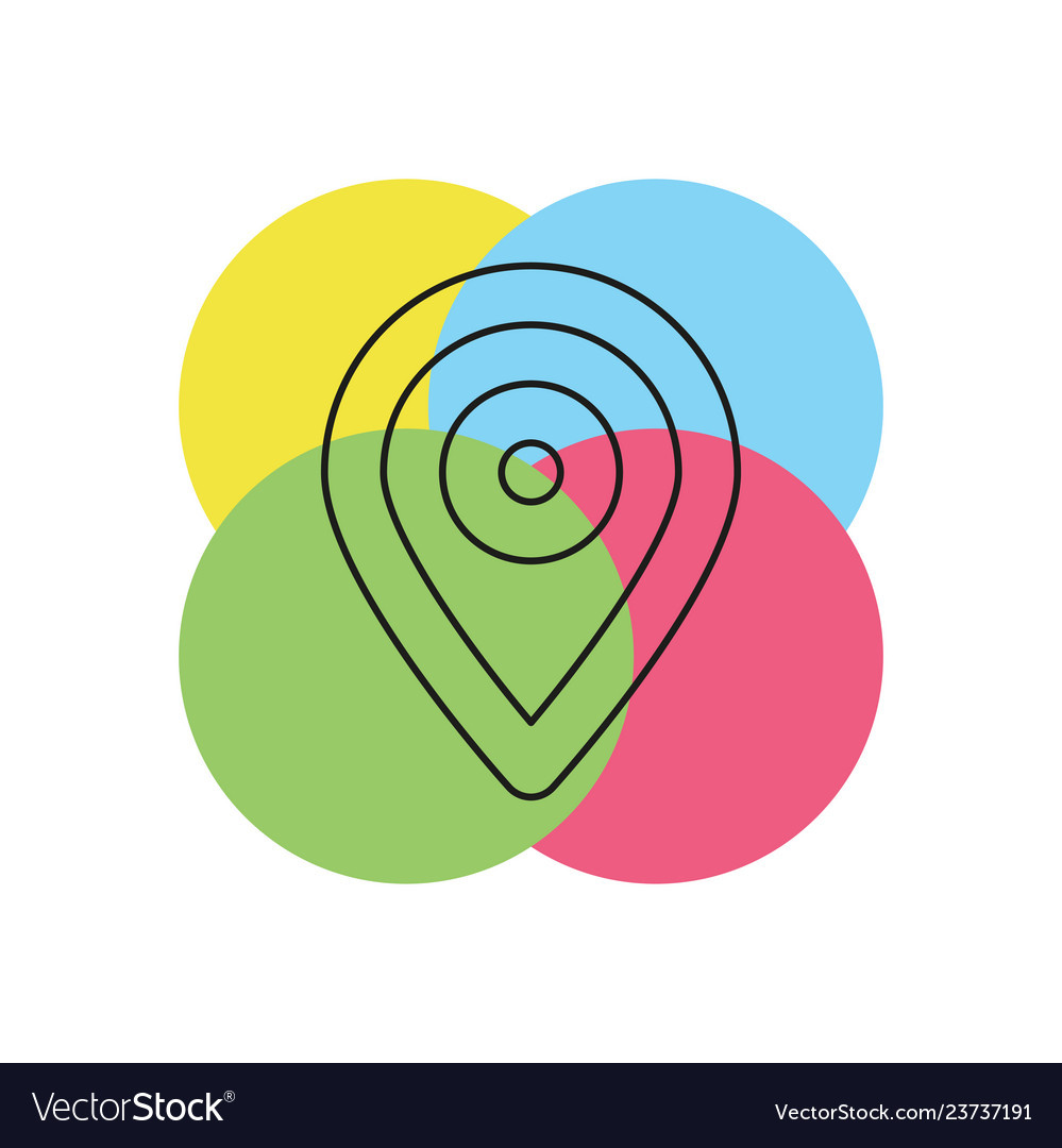 Map pointer pin gps icon vector image Map pointer pin gps icon
