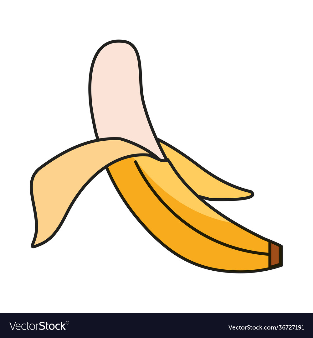 Peeled banana fruit