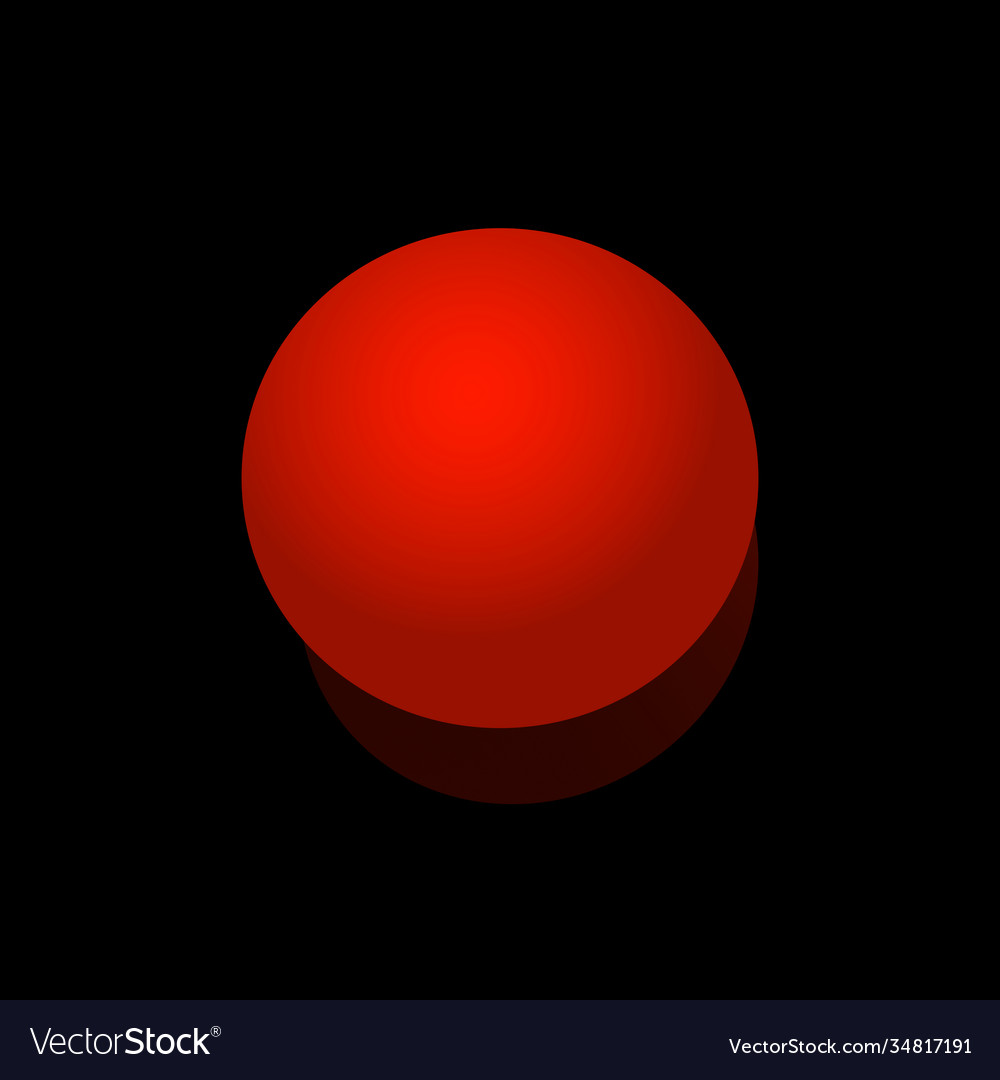 Red Sphere with Shadow