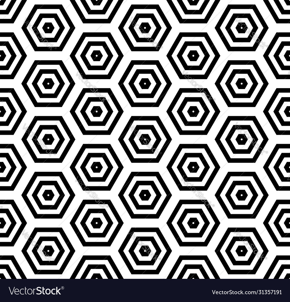 Seamless hexagons pattern