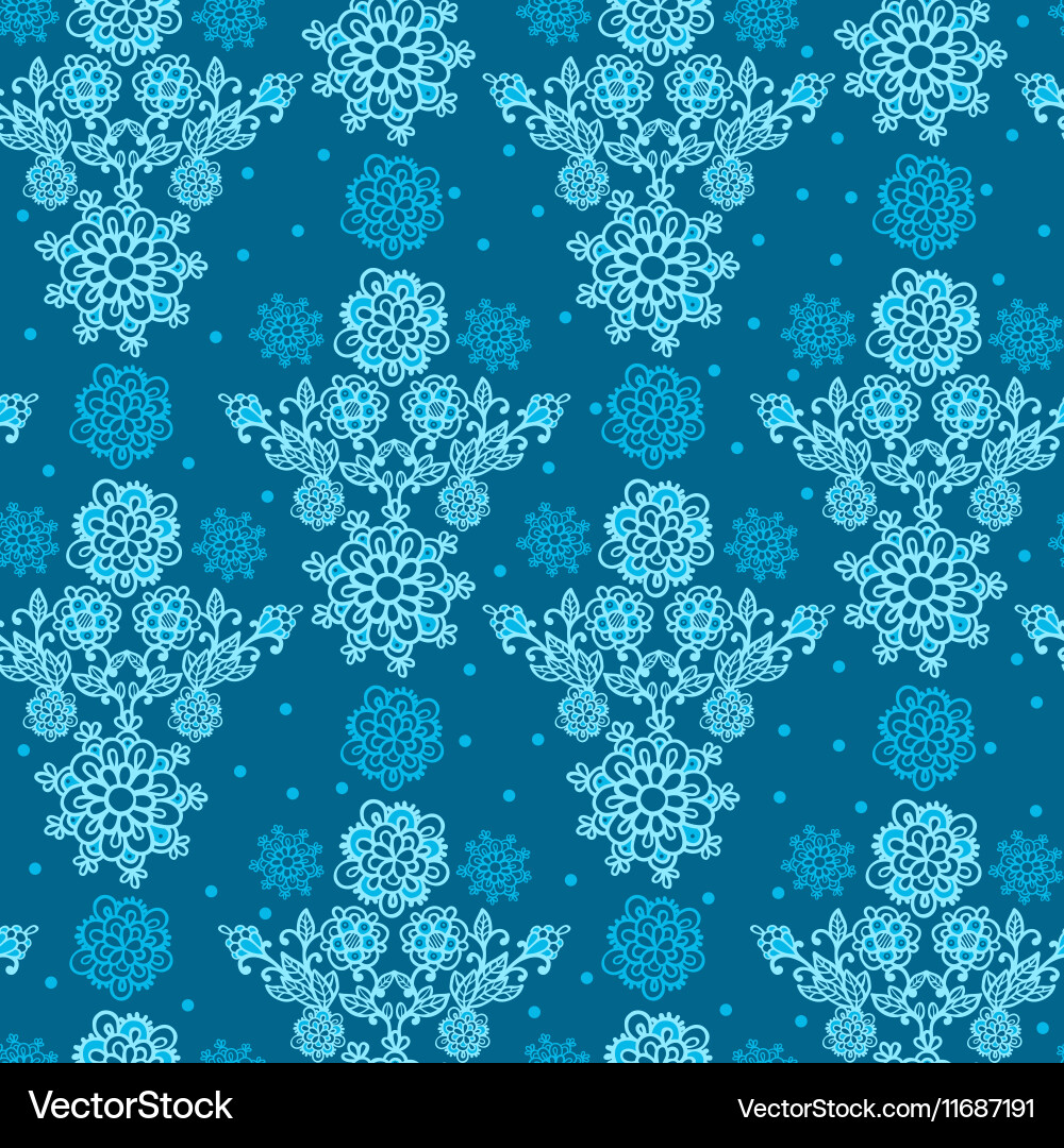 Seamless pattern with snowflakes Royalty Free Vector Image