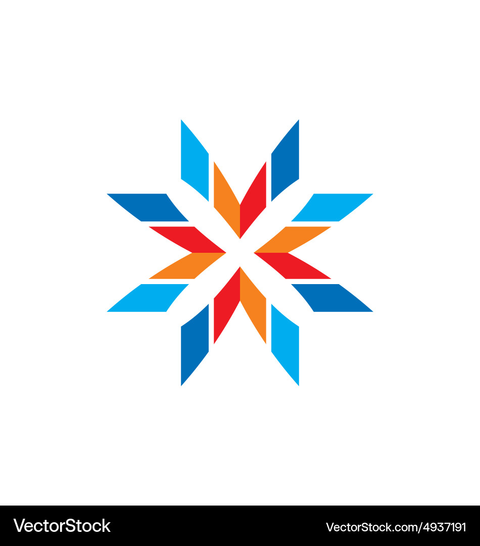 Star abstract technology logo Royalty Free Vector Image