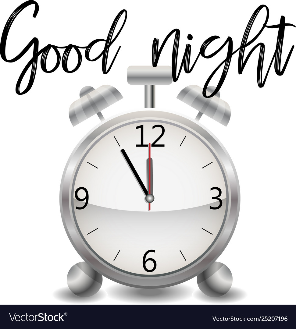 A realistic alarm clock on white background