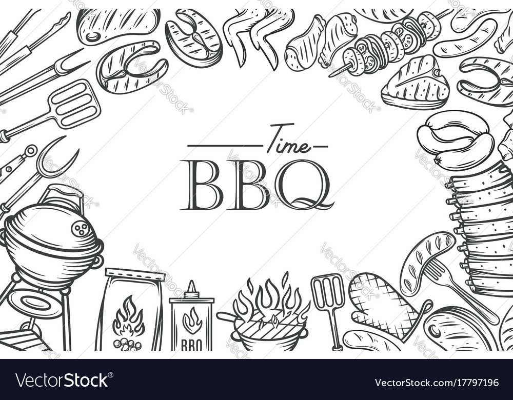 barbecue poster template royalty free vector image