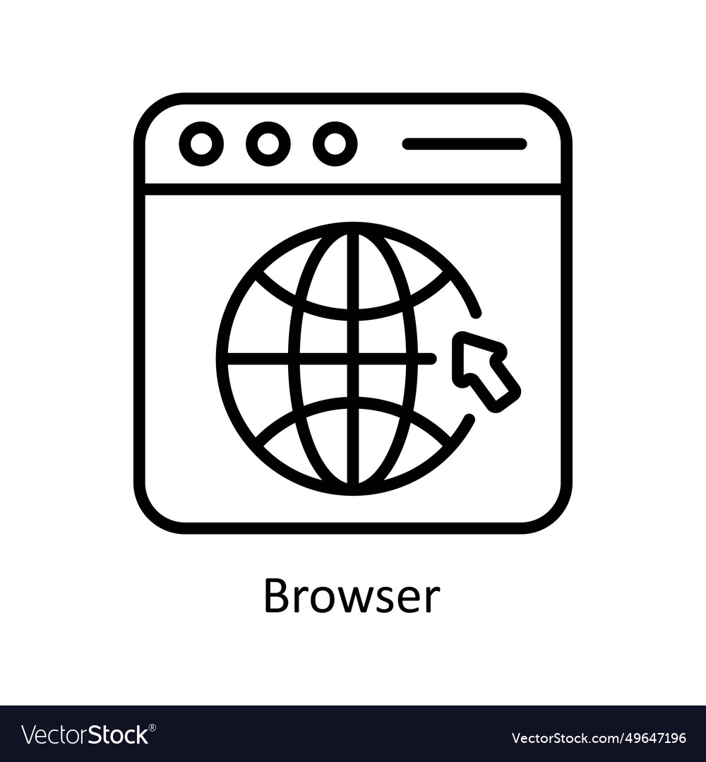 Browser outline icon design