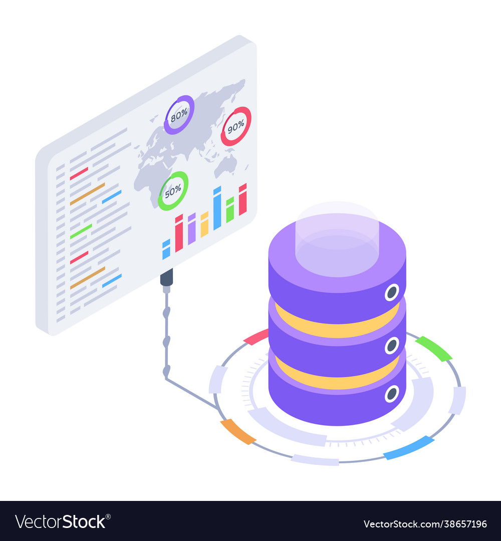 Database infographic Royalty Free Vector Image