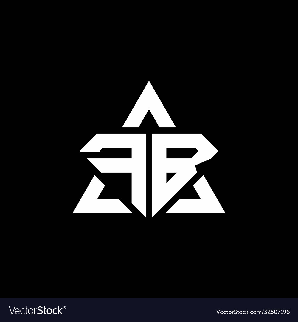 Fb monogram logo with diamond shape and triangle