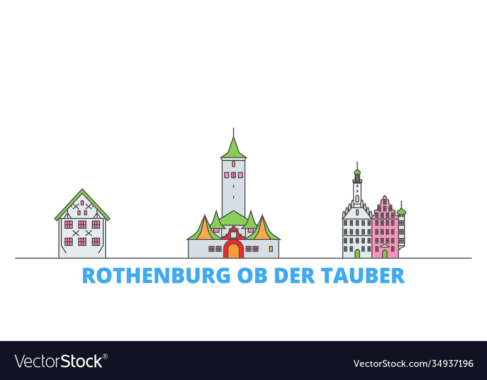 Germany rothenburg ob der tauber line cityscape