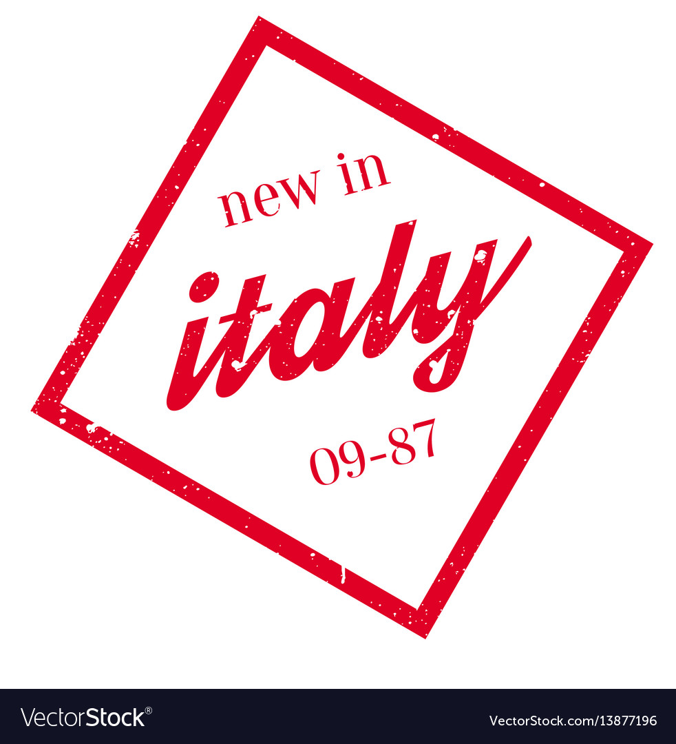 New in italy rubber stamp